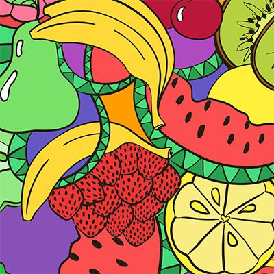 Cartoon fruits