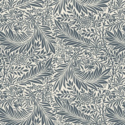 Antique blue flowers on beige