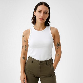 Women’s All-Over Print Recycled Rib Top